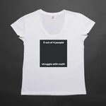 5 out of 4 people struggle with math - Womens Scoop Neck T-S